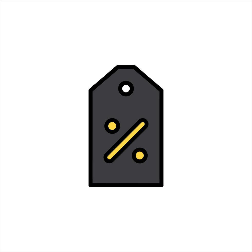 A price tag with a yellow dot on it vector