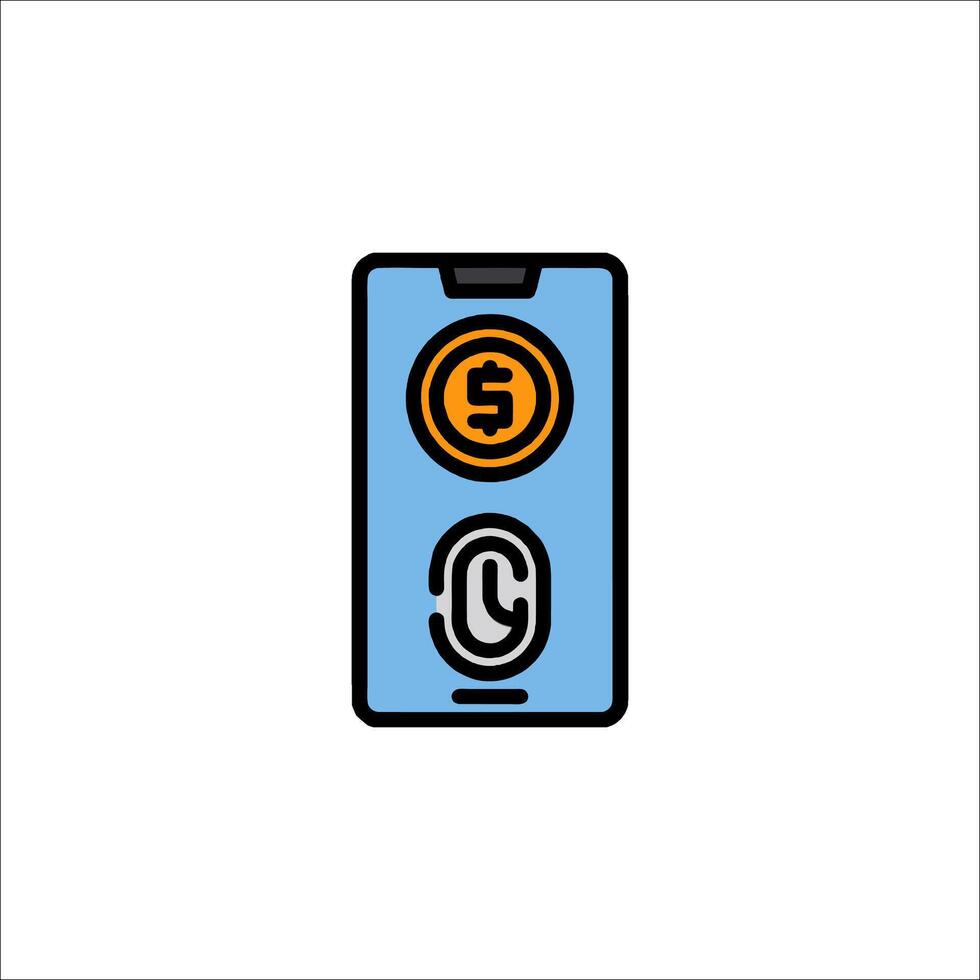 A phone with a sign that says s on it vector