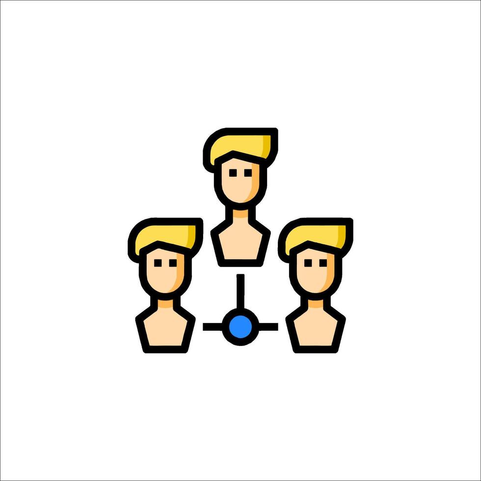 A group of people with a blue sphere in the middle vector