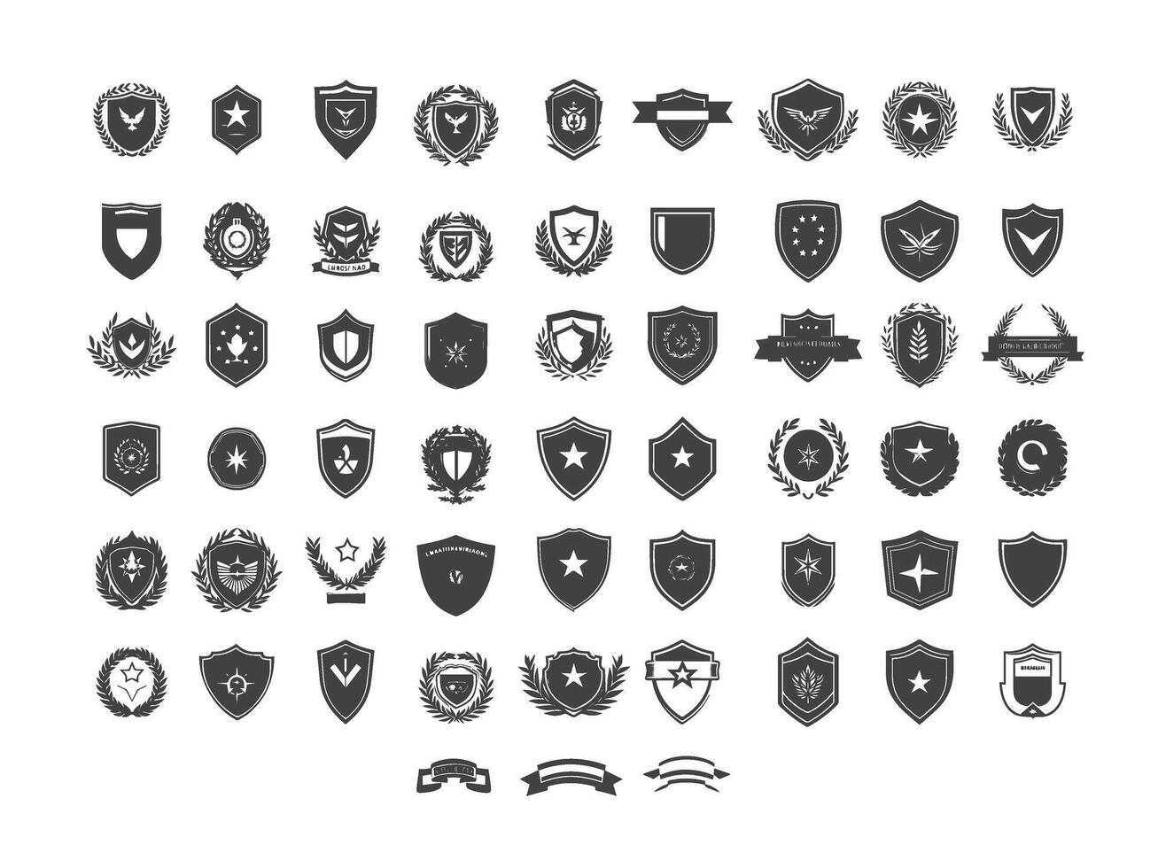 Emblem icon set vector