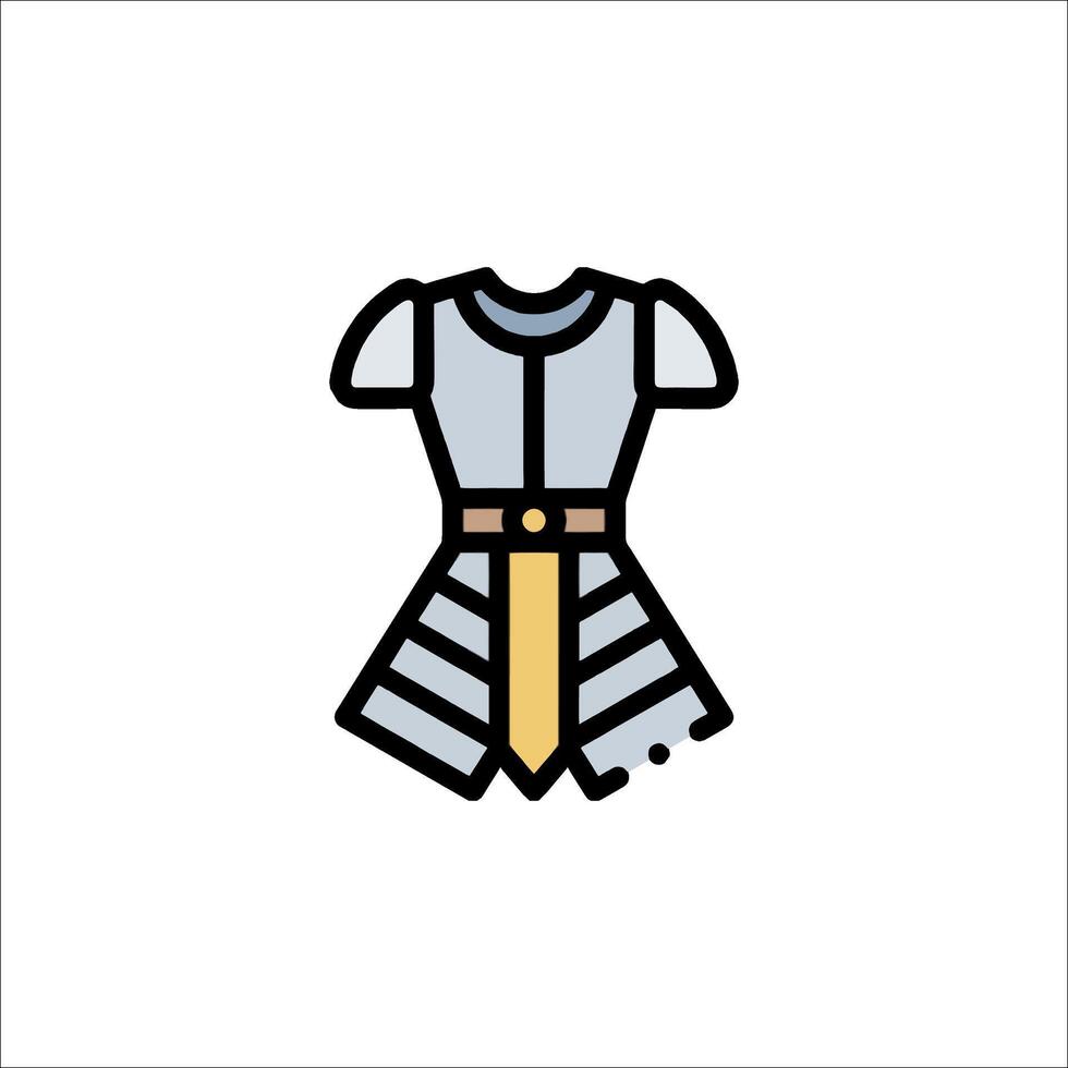 A knight's armor icon on a white background vector