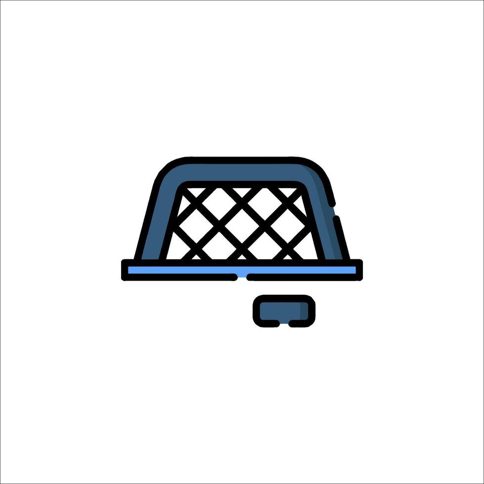 A blue and white icon of a net vector