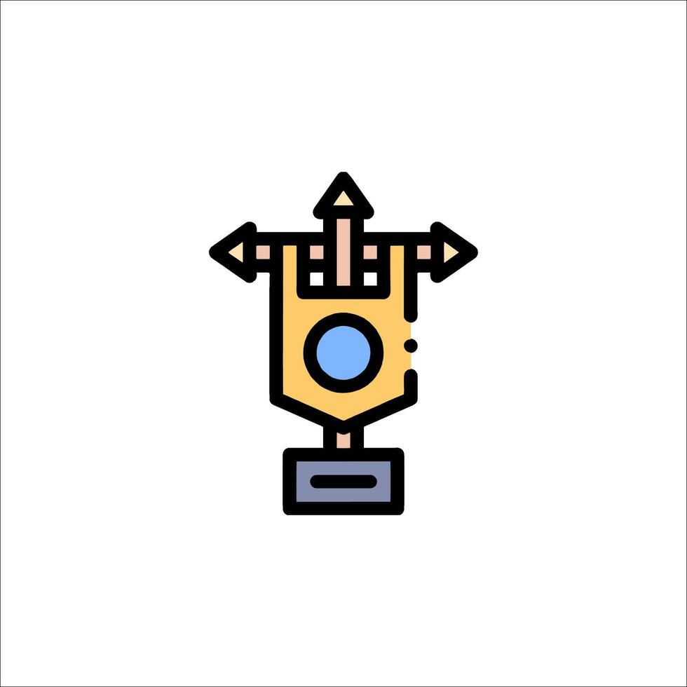 A robot with a sword on top of it vector
