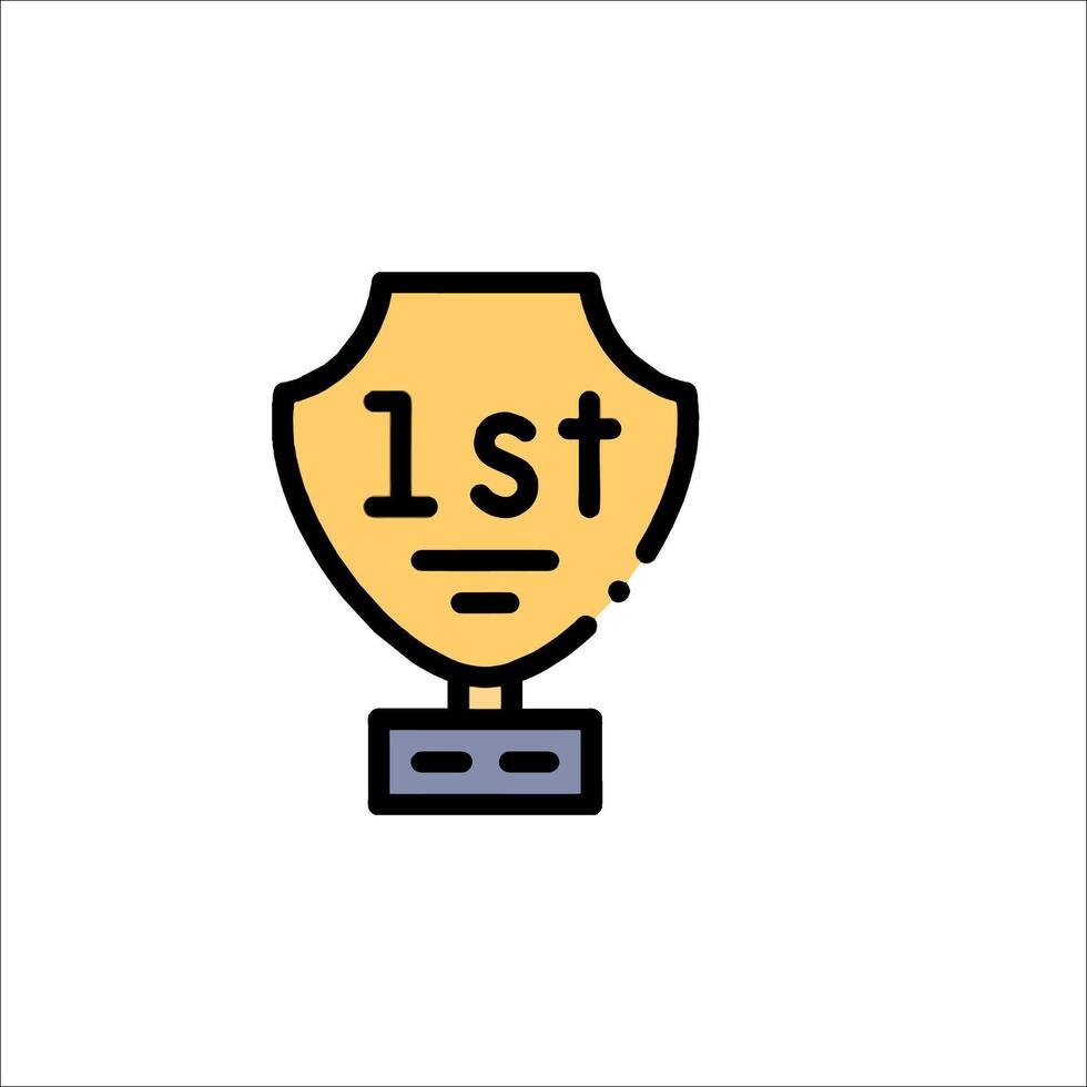 The first place trophy icon vector