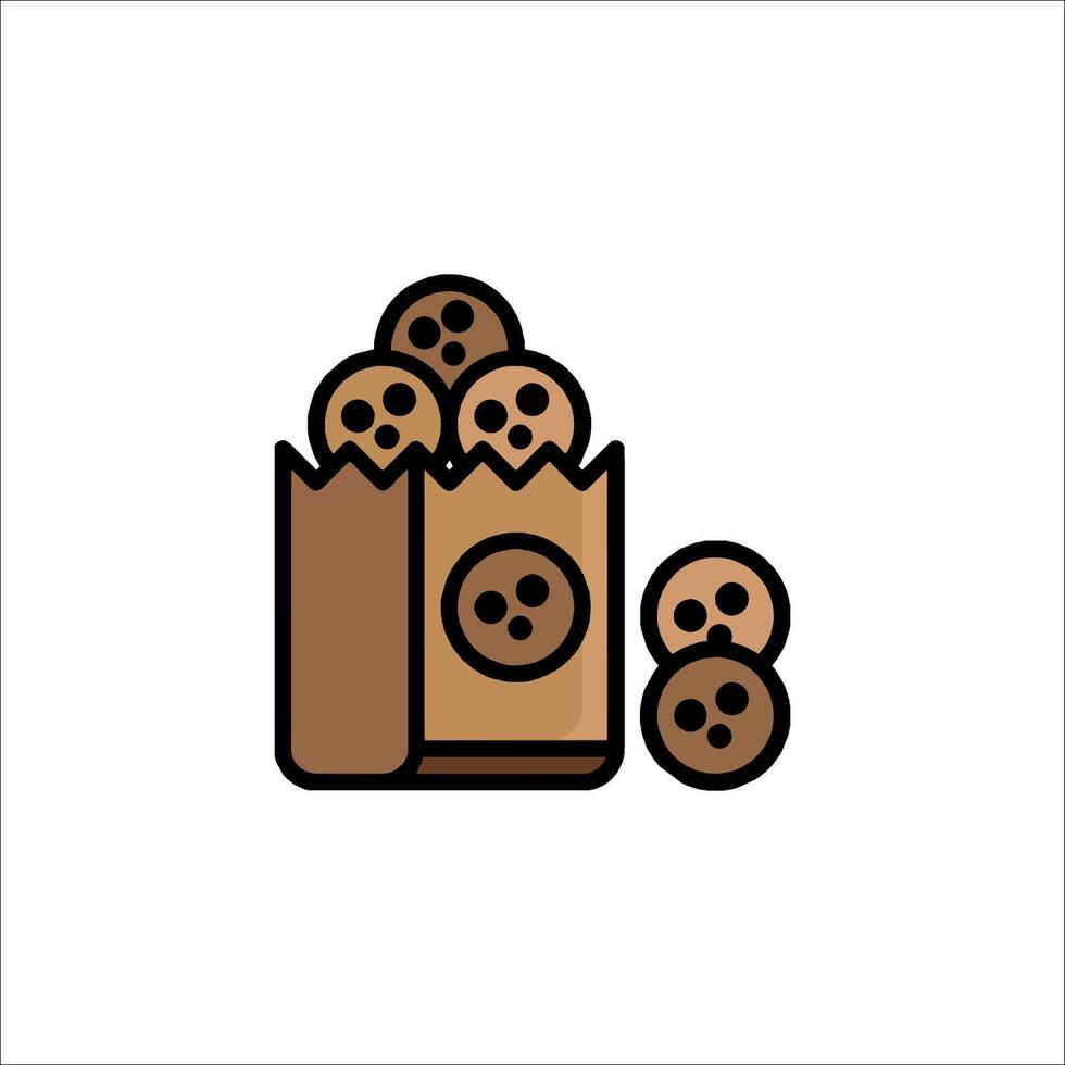 Cookie bag icon illustration vector