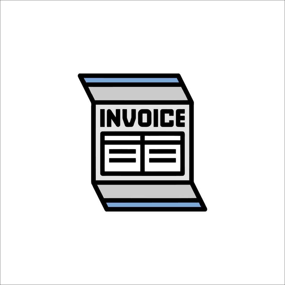 A simple invoice icon on a white background vector