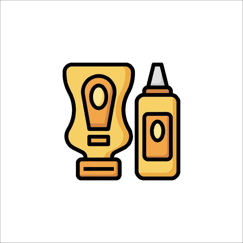 A bottle of hand sanitizer and a bottle of hand lotion vector