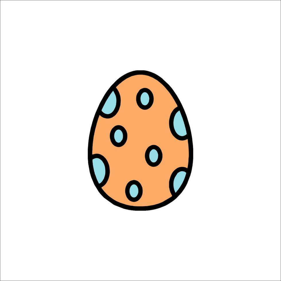 An easter egg icon with polka dots vector