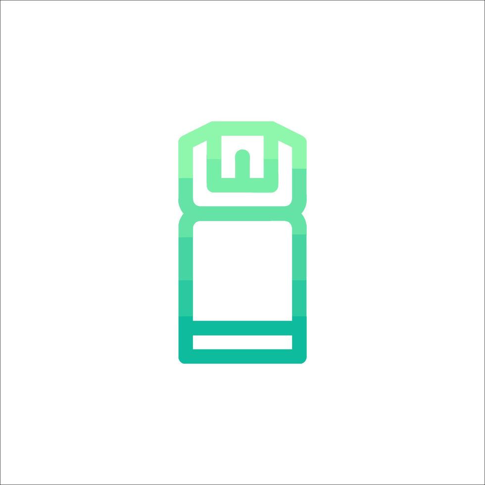 A green and blue logo for a bottle of water vector