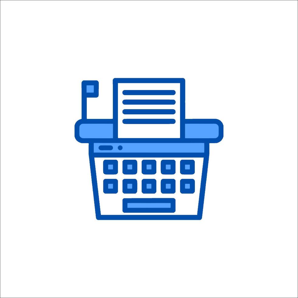 A blue icon of a printer on a white background vector