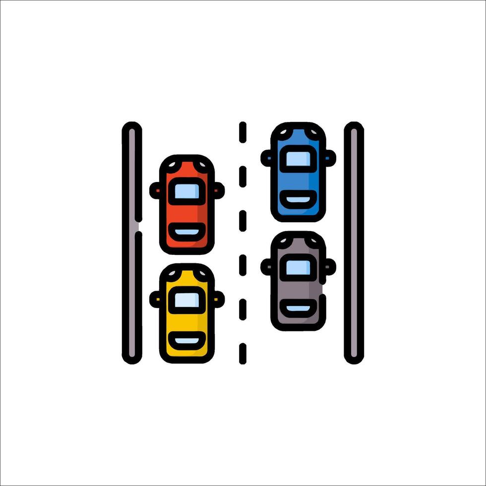 Traffic jam icon illustration vector