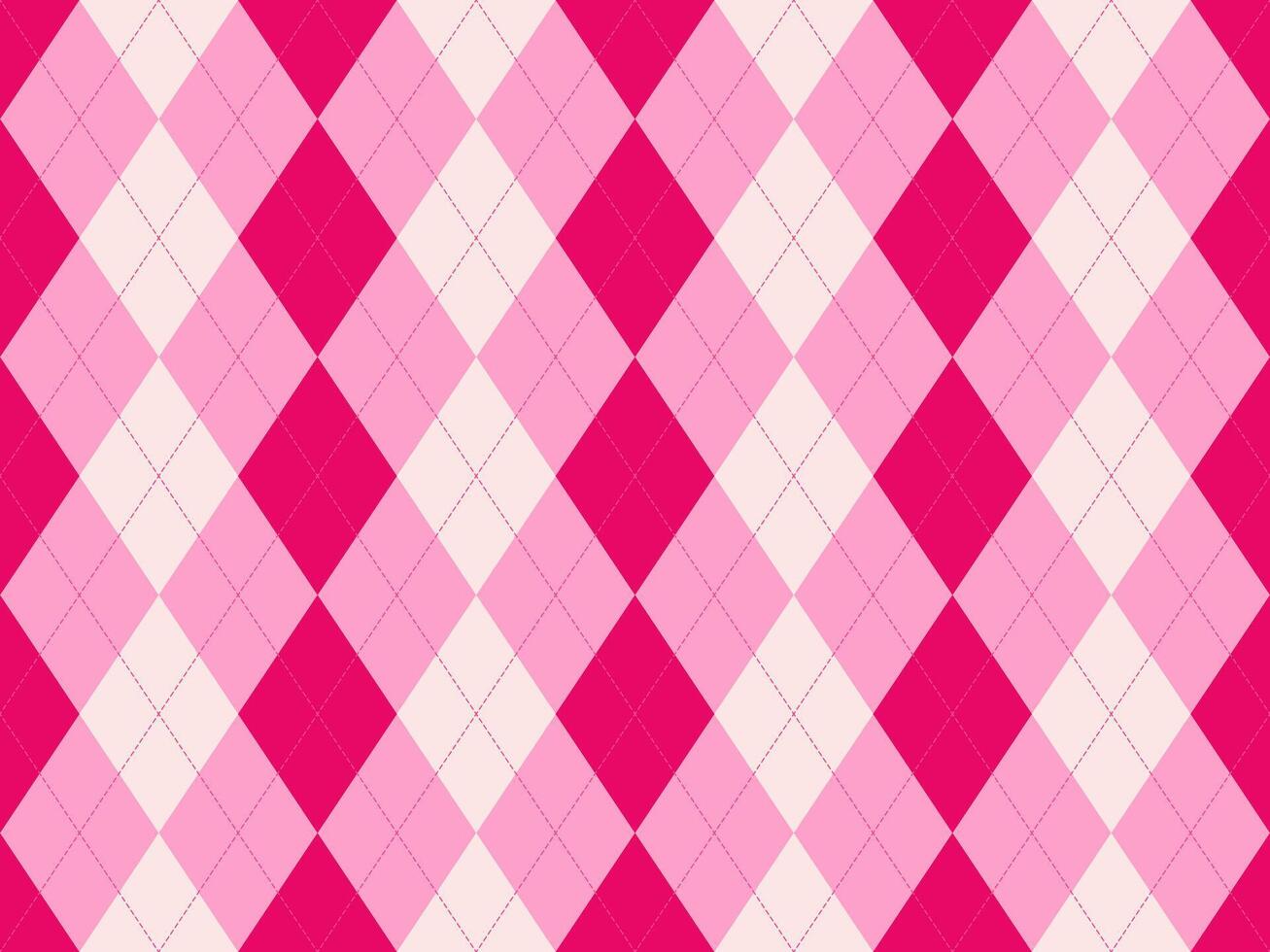 Elegant pink and crimson argyle pattern. Perfect for Valentines Day designs, fashion, textiles, and website backgrounds. This classic diamond pattern offers a sophisticated yet playful aesthetic. vector