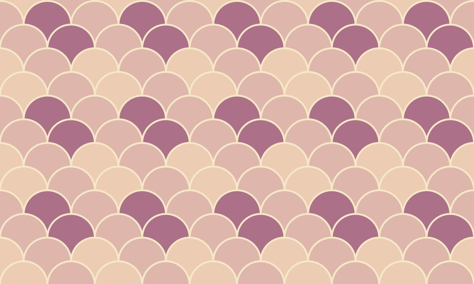 Elegant seamless pattern featuring overlapping scales in soft pink and beige tones. Perfect for backgrounds, textures, website design, or feminine branding. vector