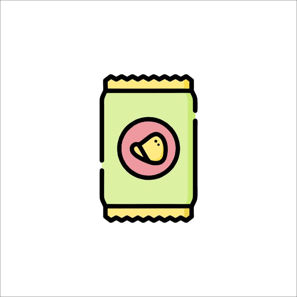 A candy bar icon with a bird on it vector