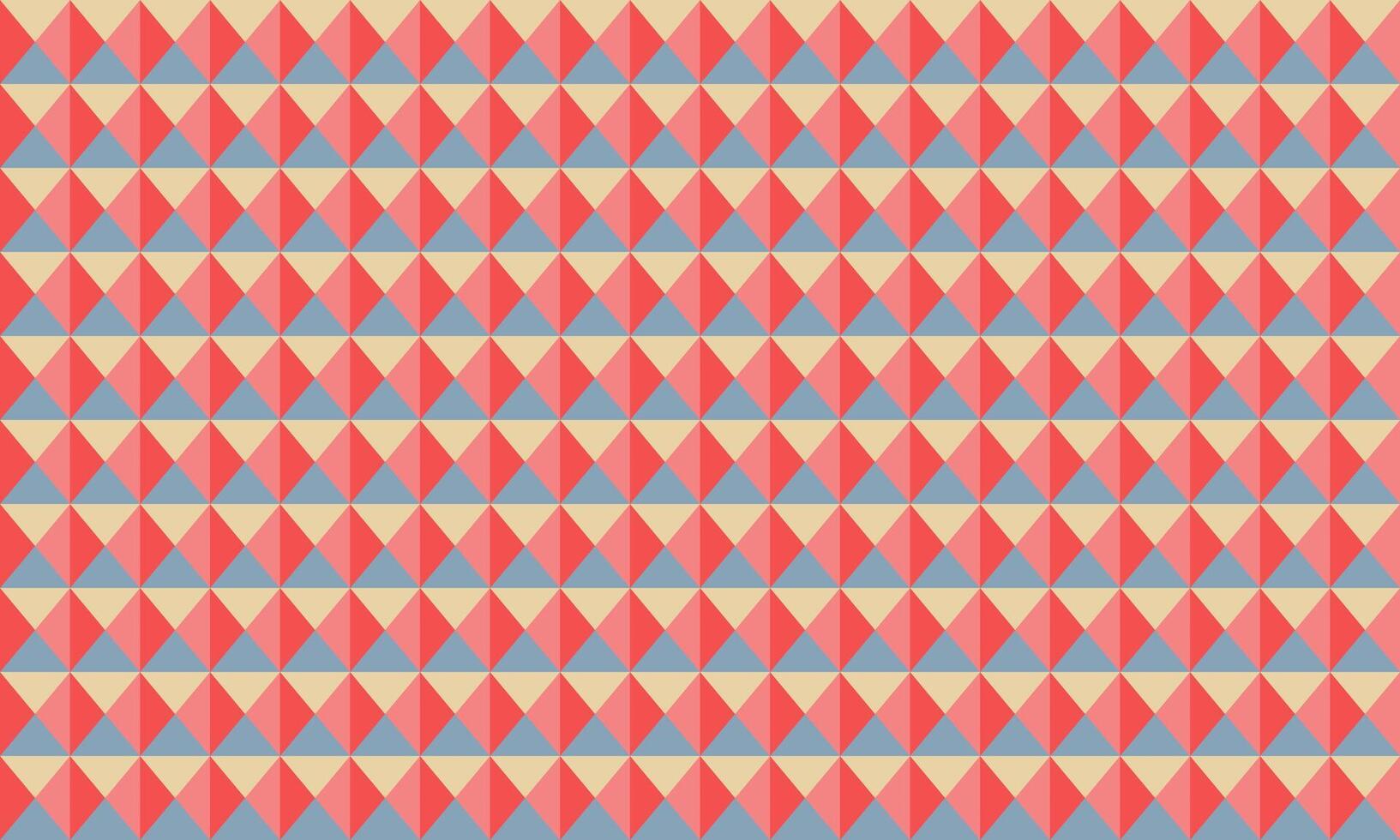 Abstract geometric pattern featuring interlocking triangles in muted coral, blush pink, and dusty blue. vector