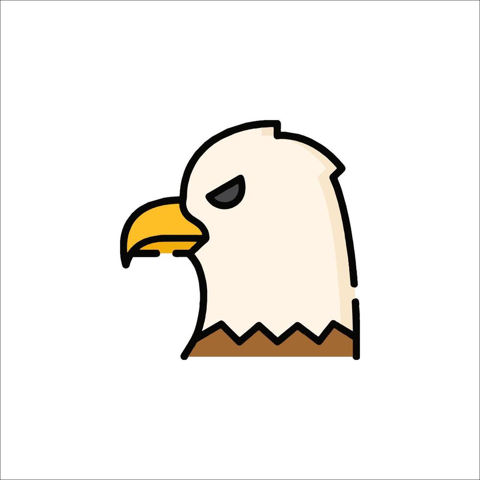 A cartoon eagle head on a white background vector