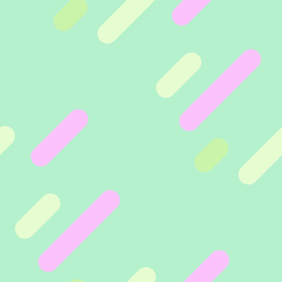 Abstract pastel background with diagonal, rounded rectangular shapes in soft pink and light green. vector