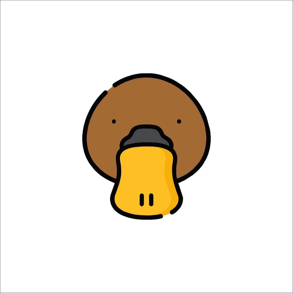 A duck with a yellow beak and a black nose vector