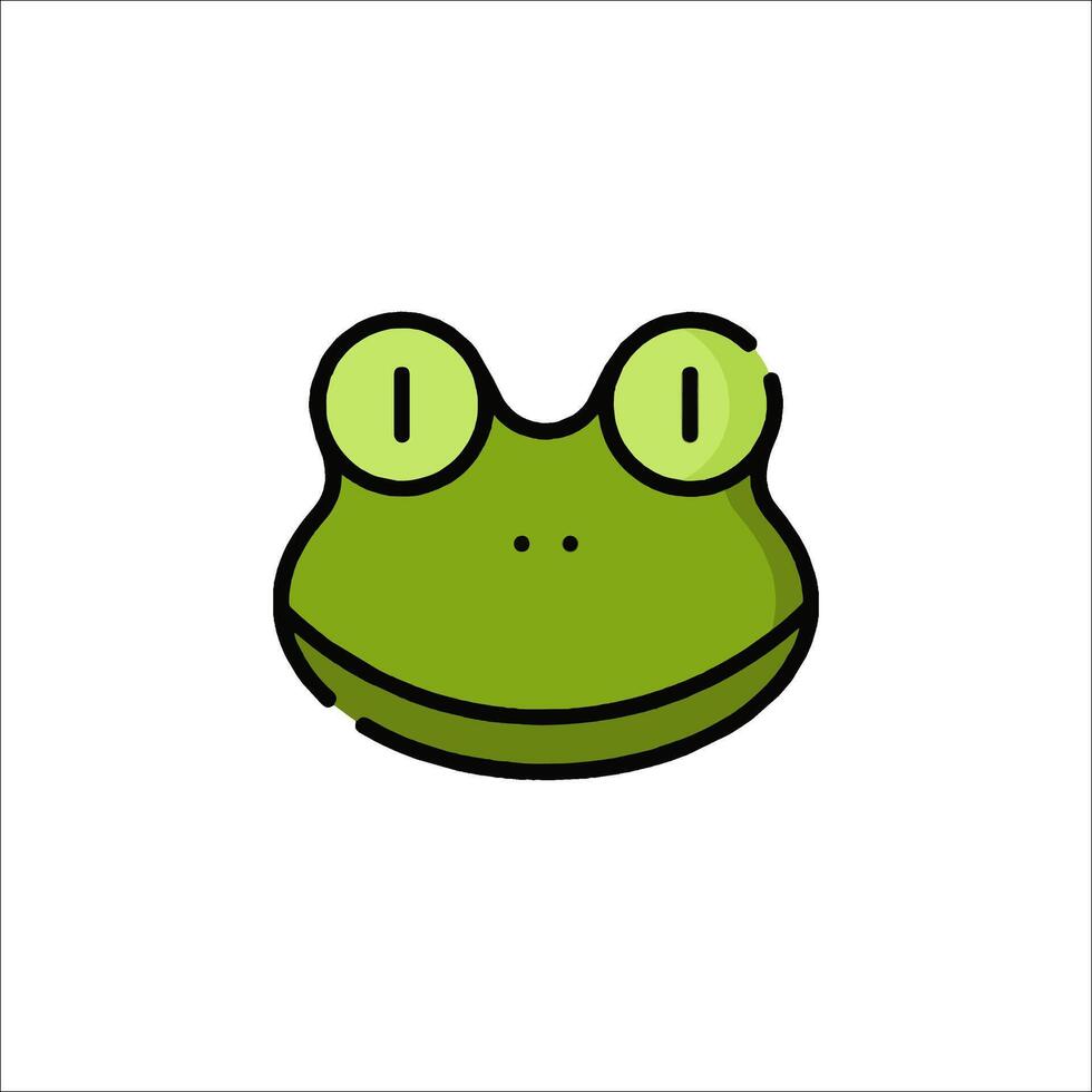 A cartoon frog with big eyes on a white background vector
