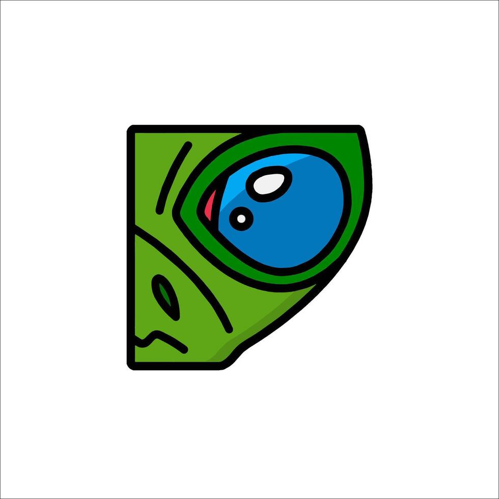 Alien face icon illustration vector