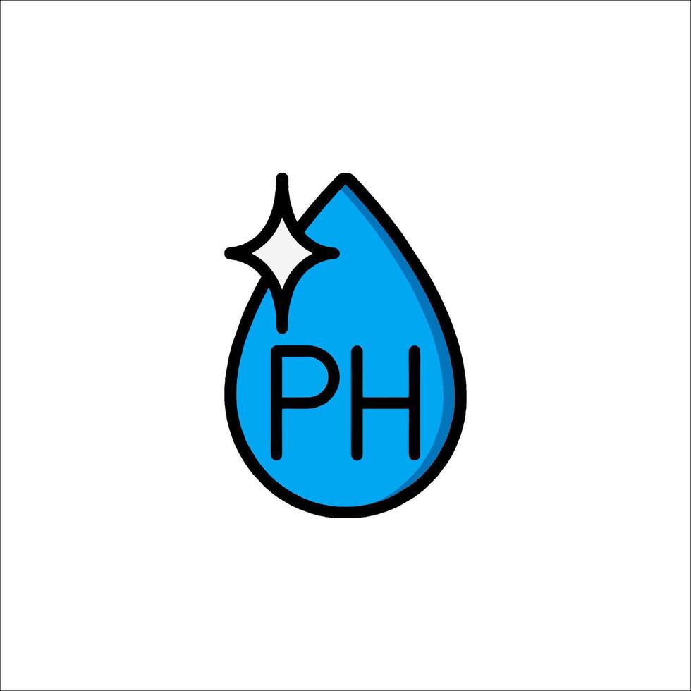 Ph logo with blue drop and star vector