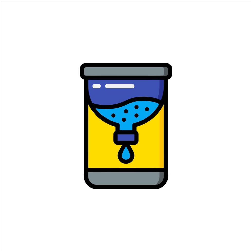 A jar with liquid in it on a white background vector