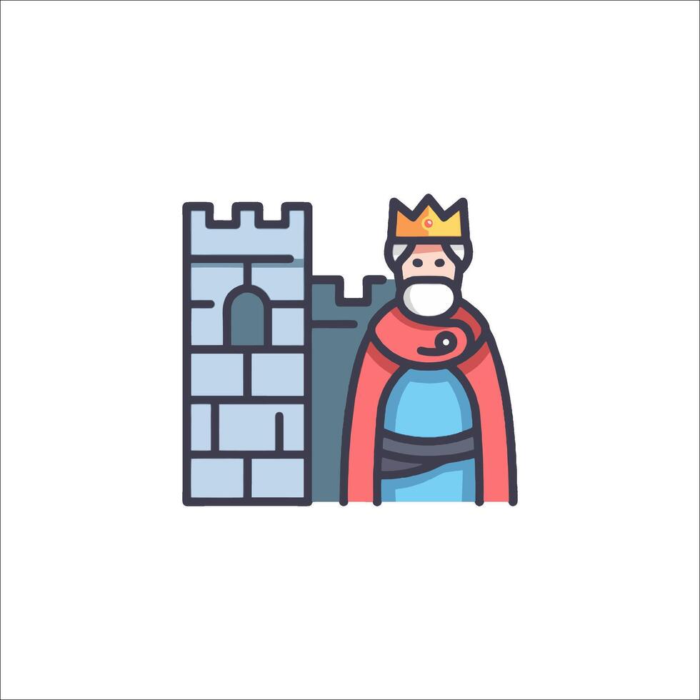King of the castle icon vector