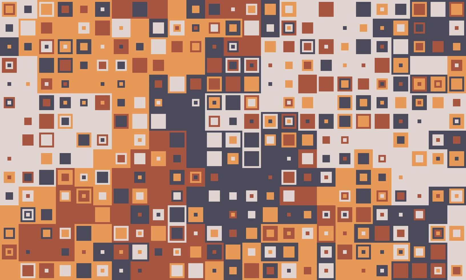 Abstract geometric background with a vibrant mosaic of earthytoned squares. Perfect for website banners, presentations, or textile design. vector