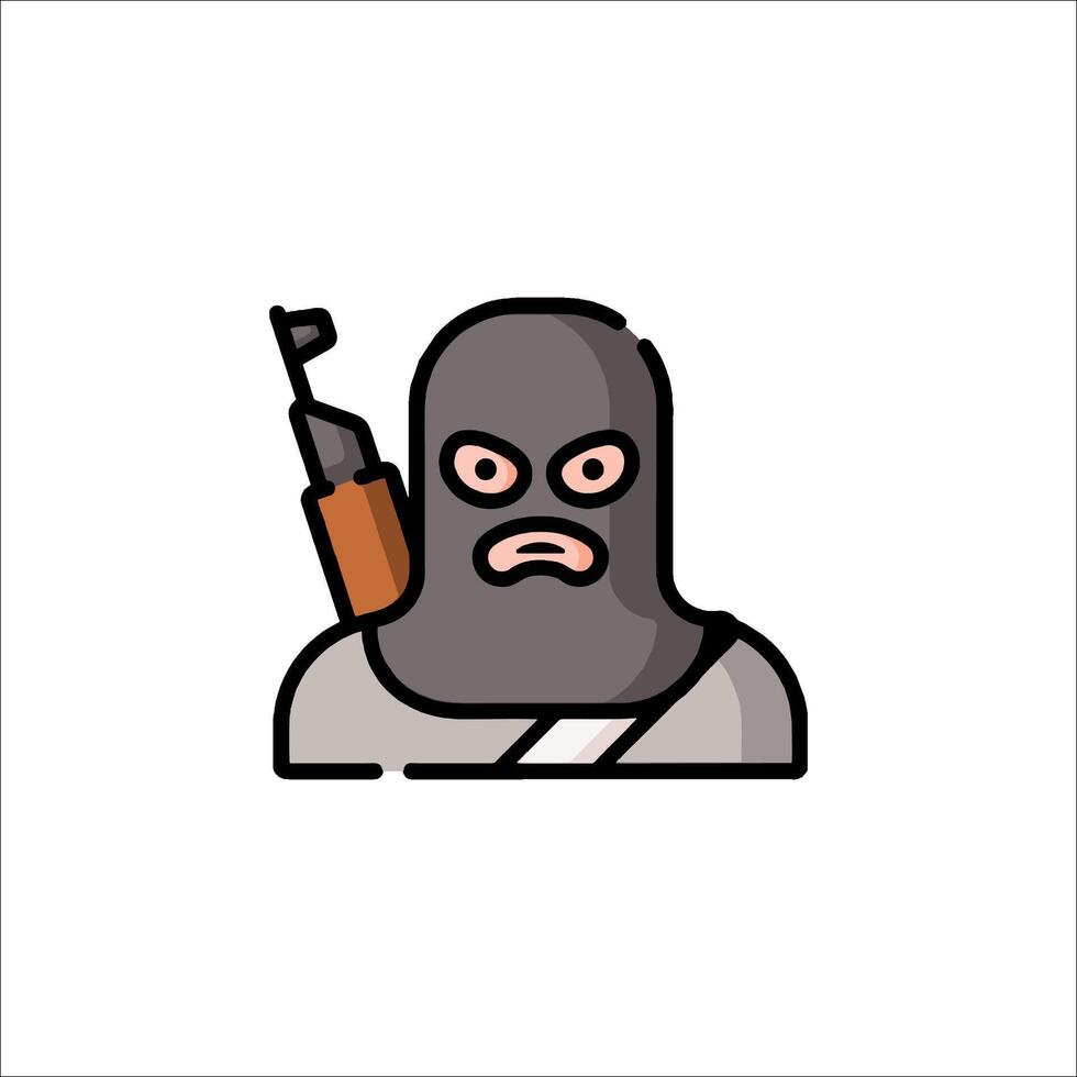 A cartoon character with a gun in his hand vector