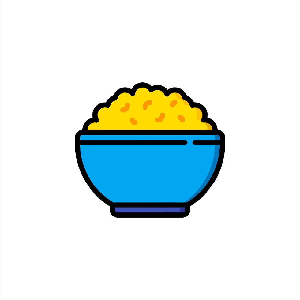 A bowl of rice icon on a white background vector