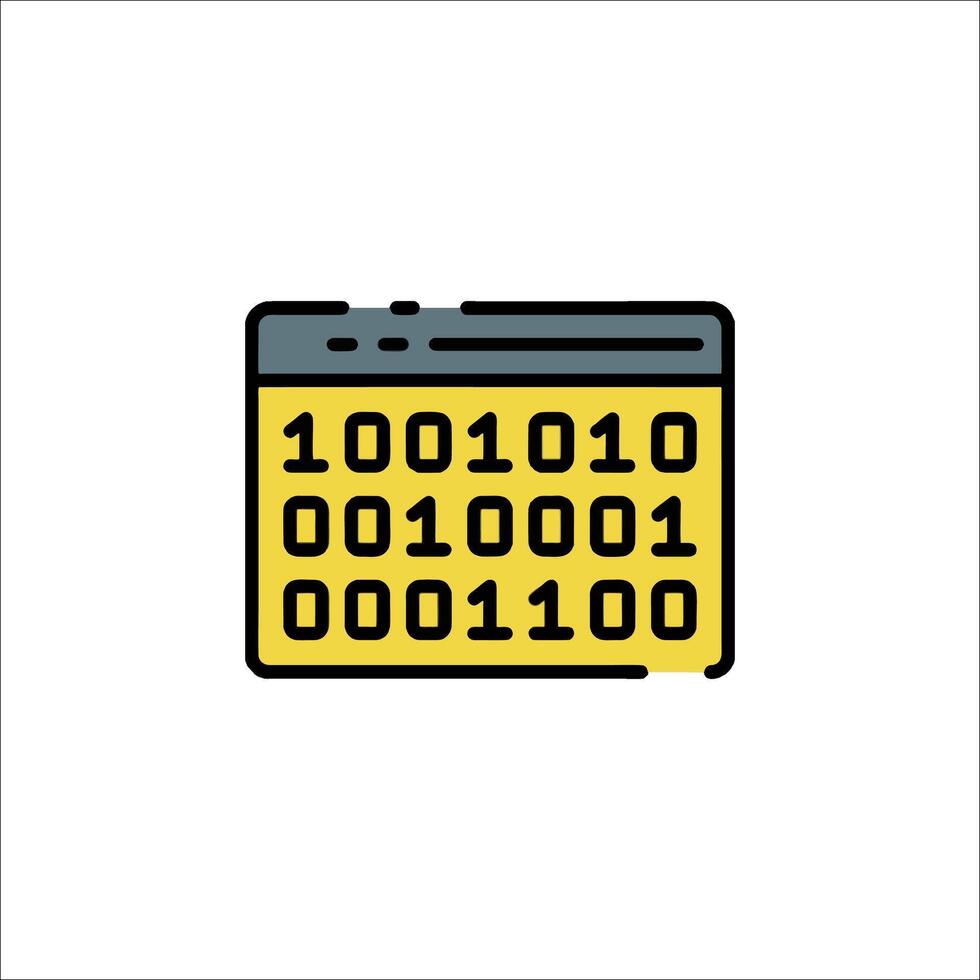 Binary code icon vector
