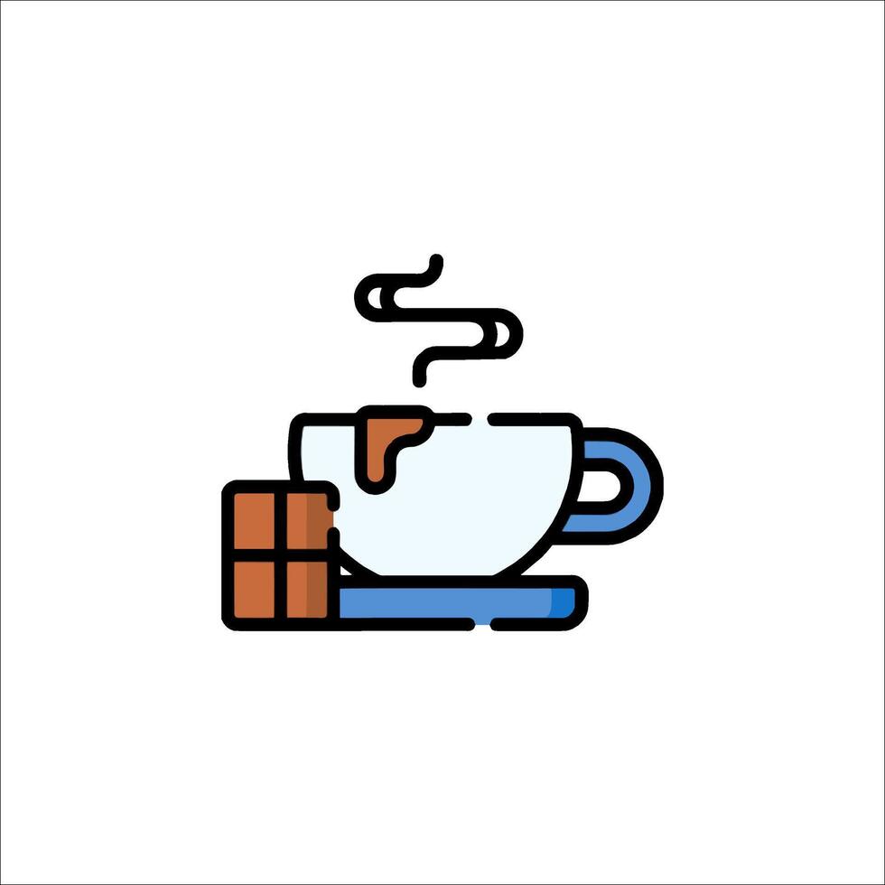 Coffee and chocolate icon vector