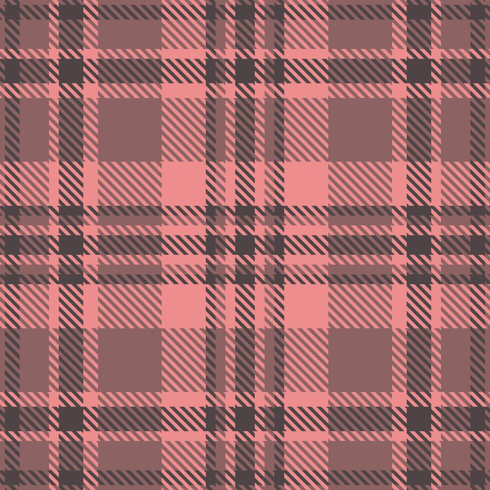 Elegant coral and mauve plaid pattern. Perfect for textile design, fashion, and website backgrounds. This seamless texture offers a sophisticated, timeless aesthetic. vector