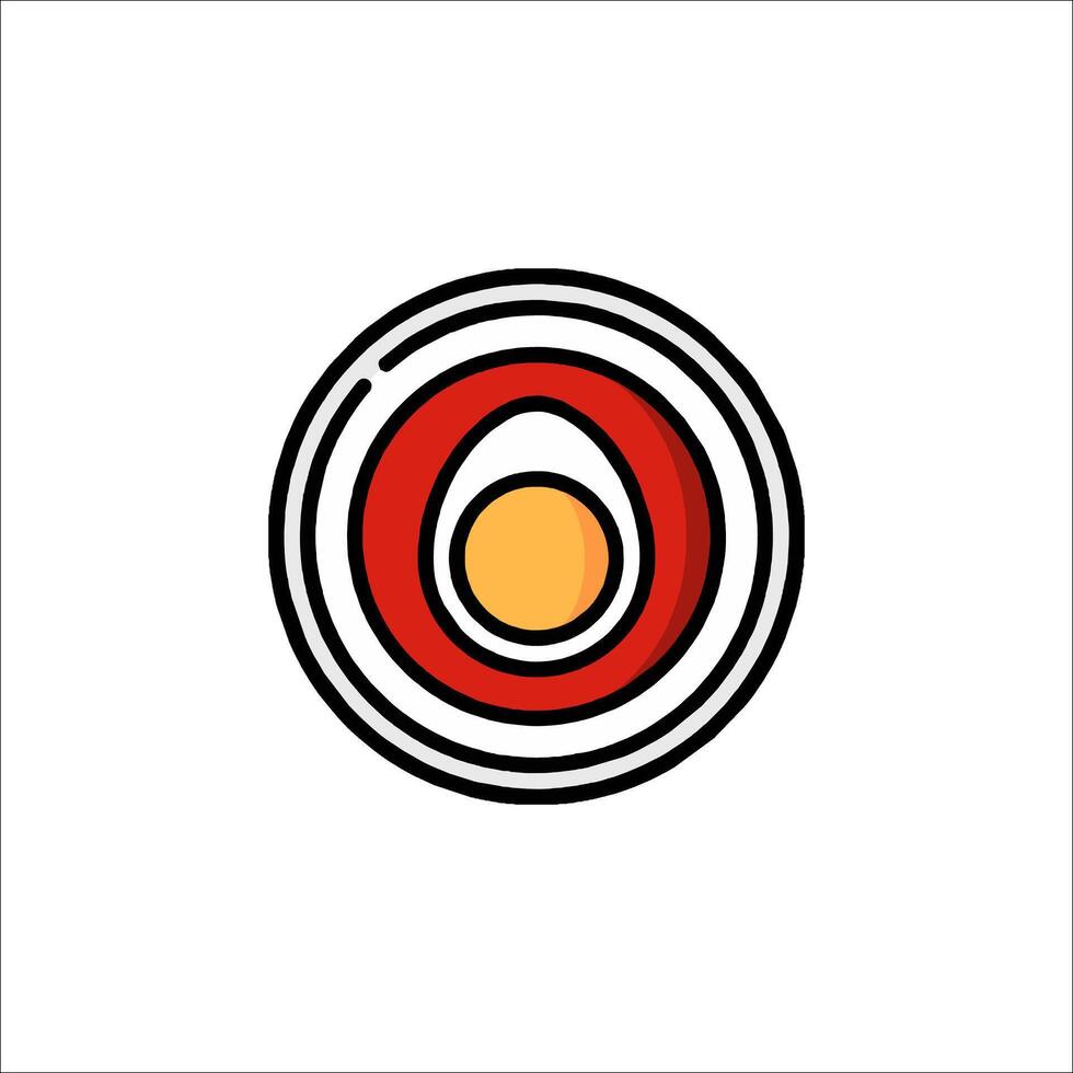 An egg in a circle logo vector