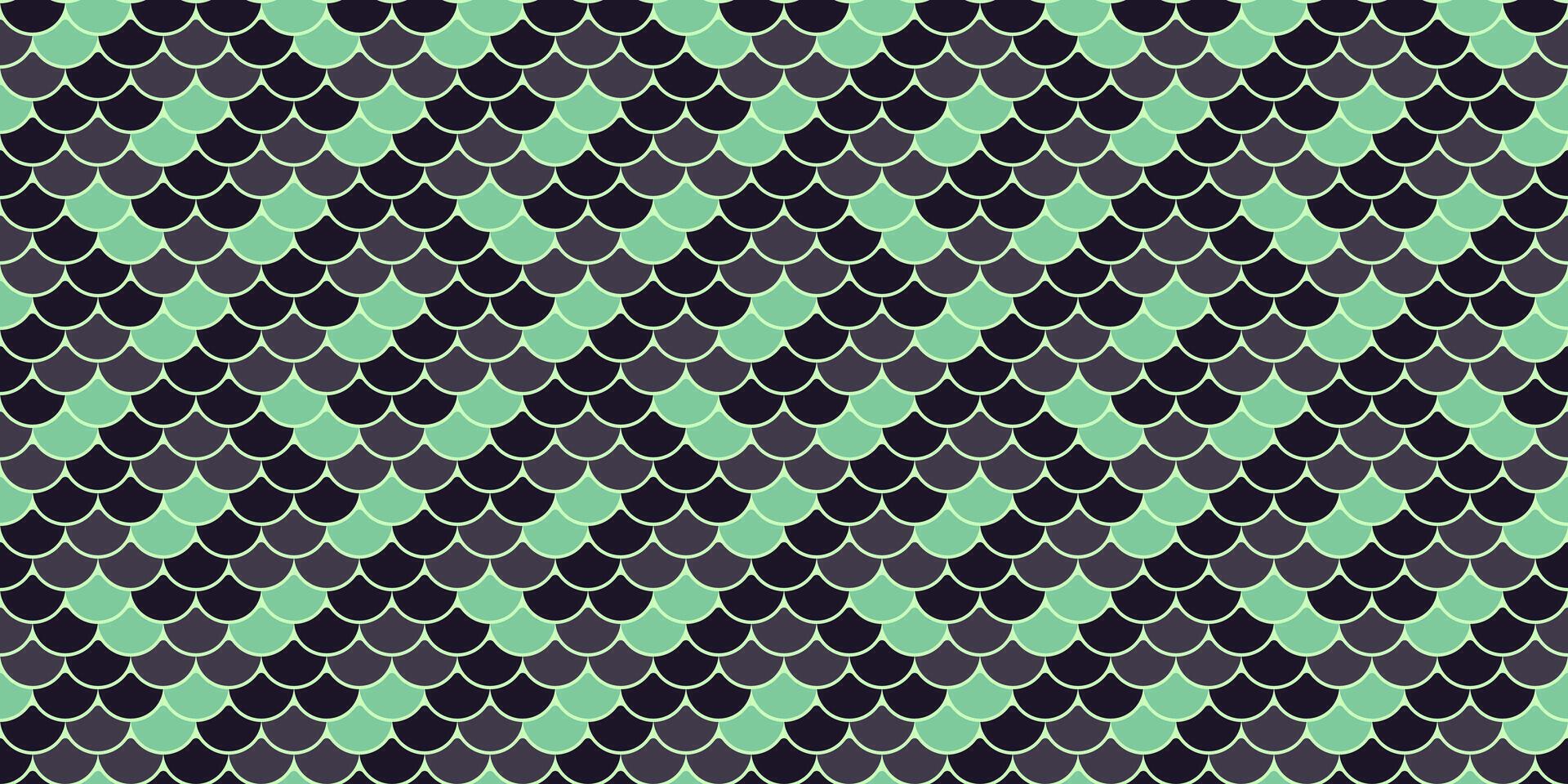 Abstract seamless pattern. Elegant, geometric design featuring overlapping scales in teal and dark gray. Perfect for textiles, website backgrounds, or modern branding. vector