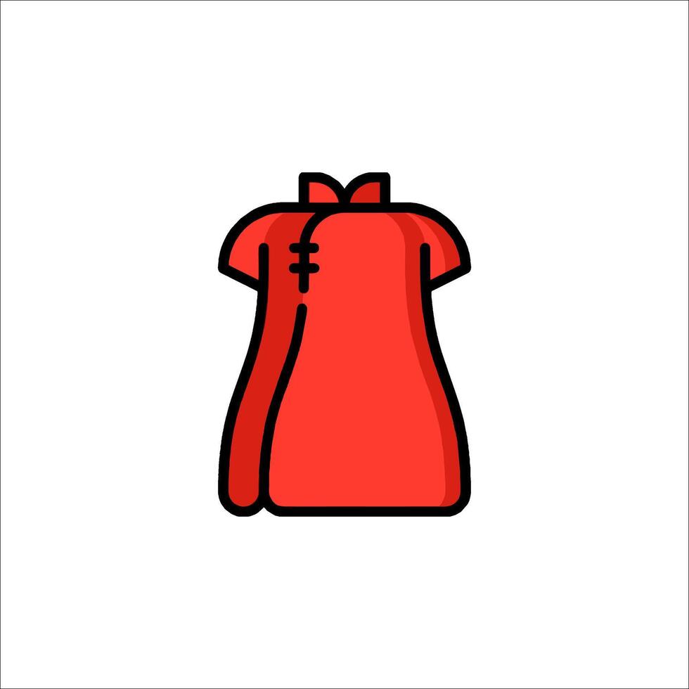 Red dress icon illustration vector