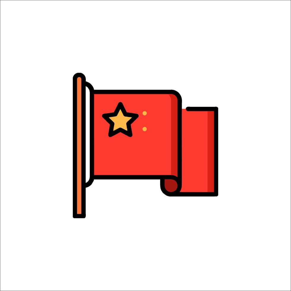 China flag icon vector
