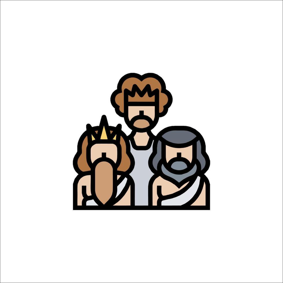 The three wise men icon vector