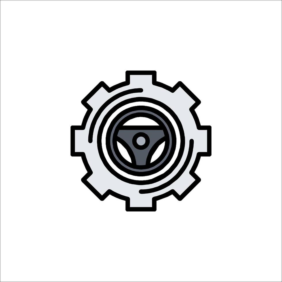 Car gear wheel icon, illustration vector