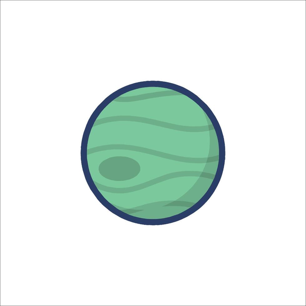 A planet icon in a flat style vector