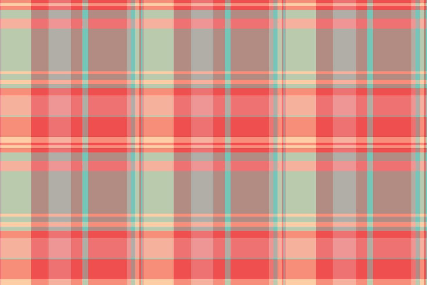 Geometry texture tartan seamless, back check textile. Refresh background plaid fabric pattern in red and pastel colors. vector