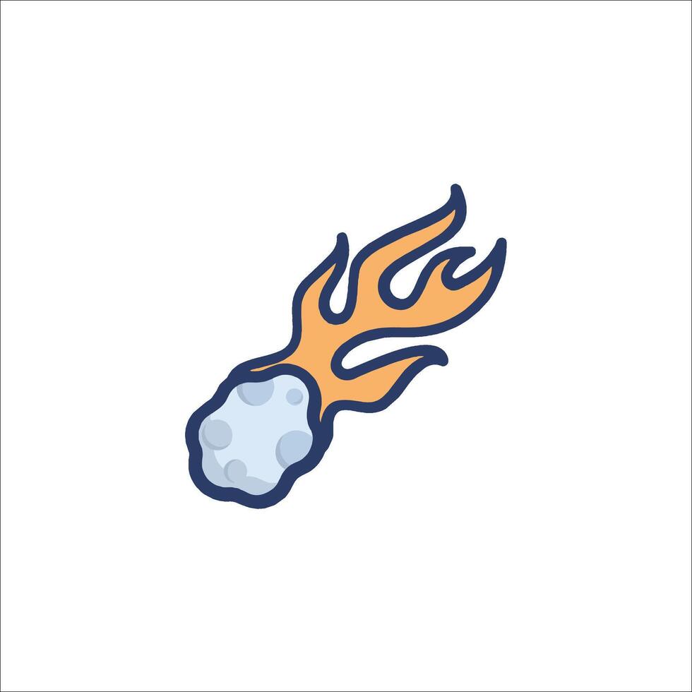 A cartoon character with a flame on its head vector