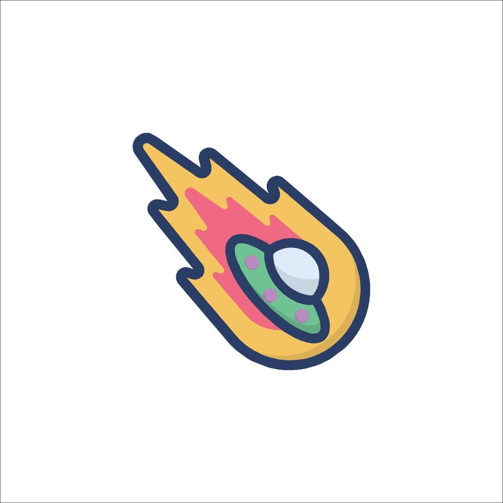 A cartoon character flying through space vector