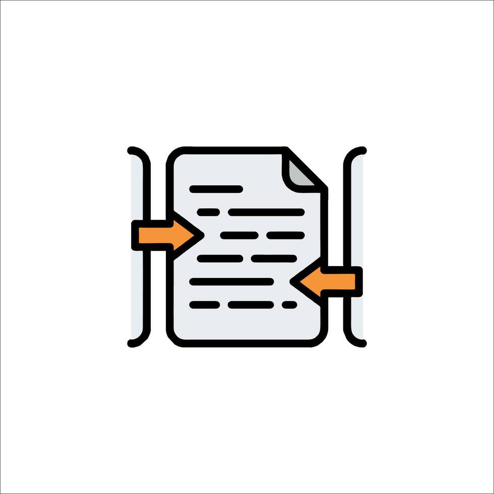 A document icon with a paper and an arrow vector