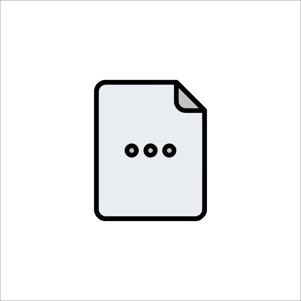 A document icon with a black outline vector