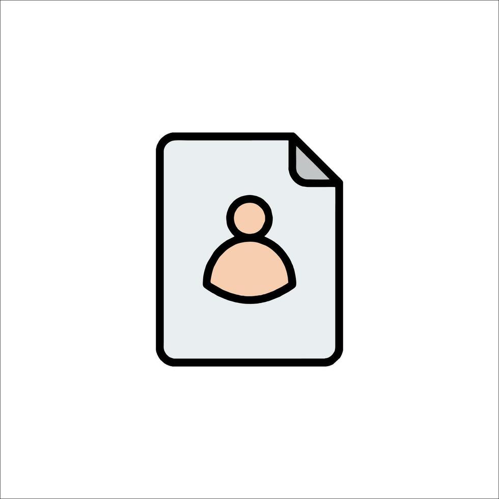 A person is in a file icon vector