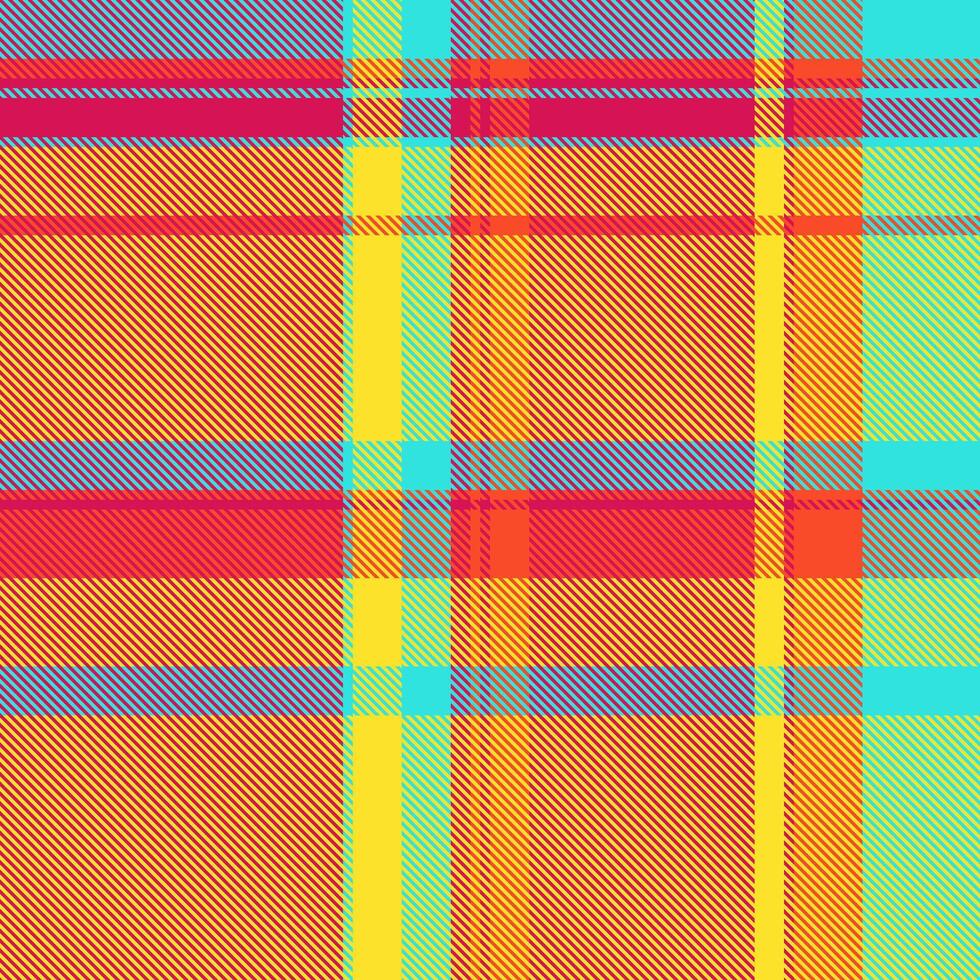 Vibrant, cheerful plaid pattern in sunny hues. Perfect for textile design, website backgrounds, or fashion projects. vector
