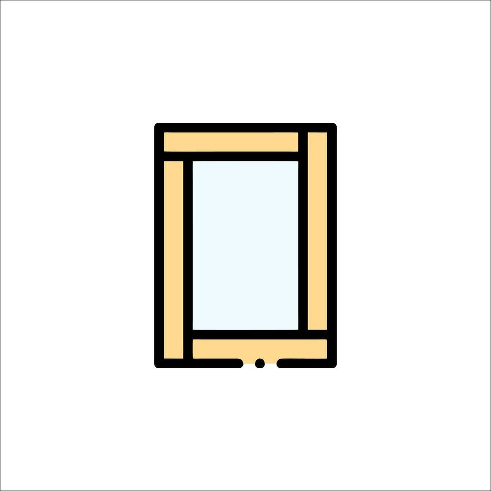 A square frame with a window in it vector
