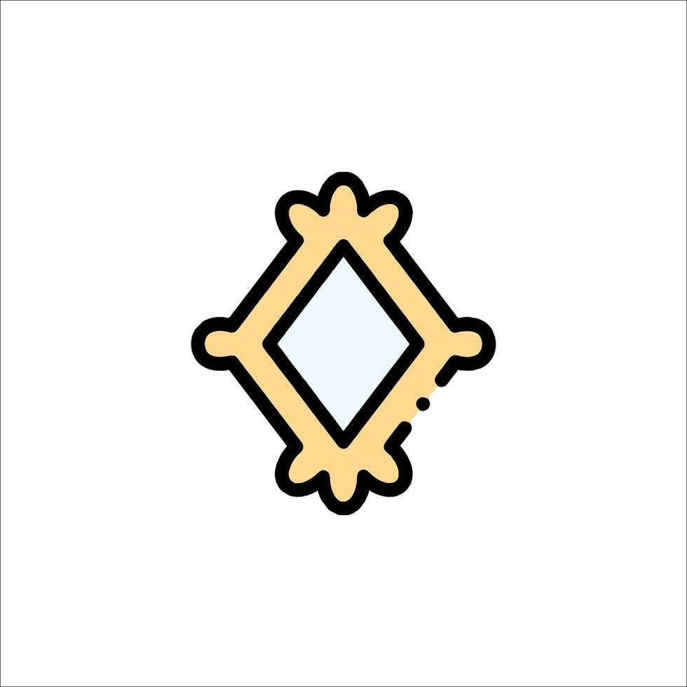A diamond shaped icon on a white background vector
