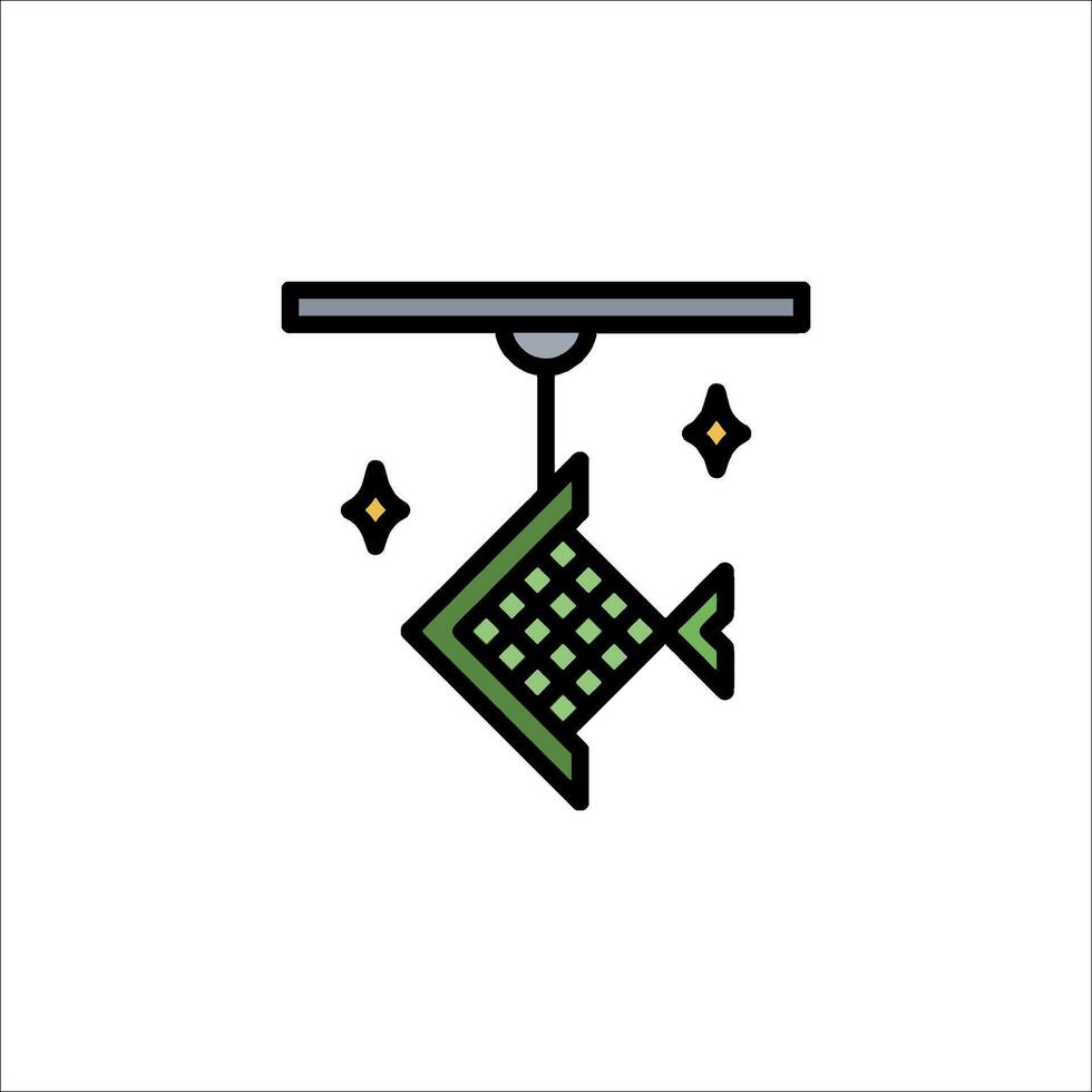 Fish hook icon vector